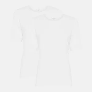 2-Pak Bambus T-shirt i Slim Fit - Hvid