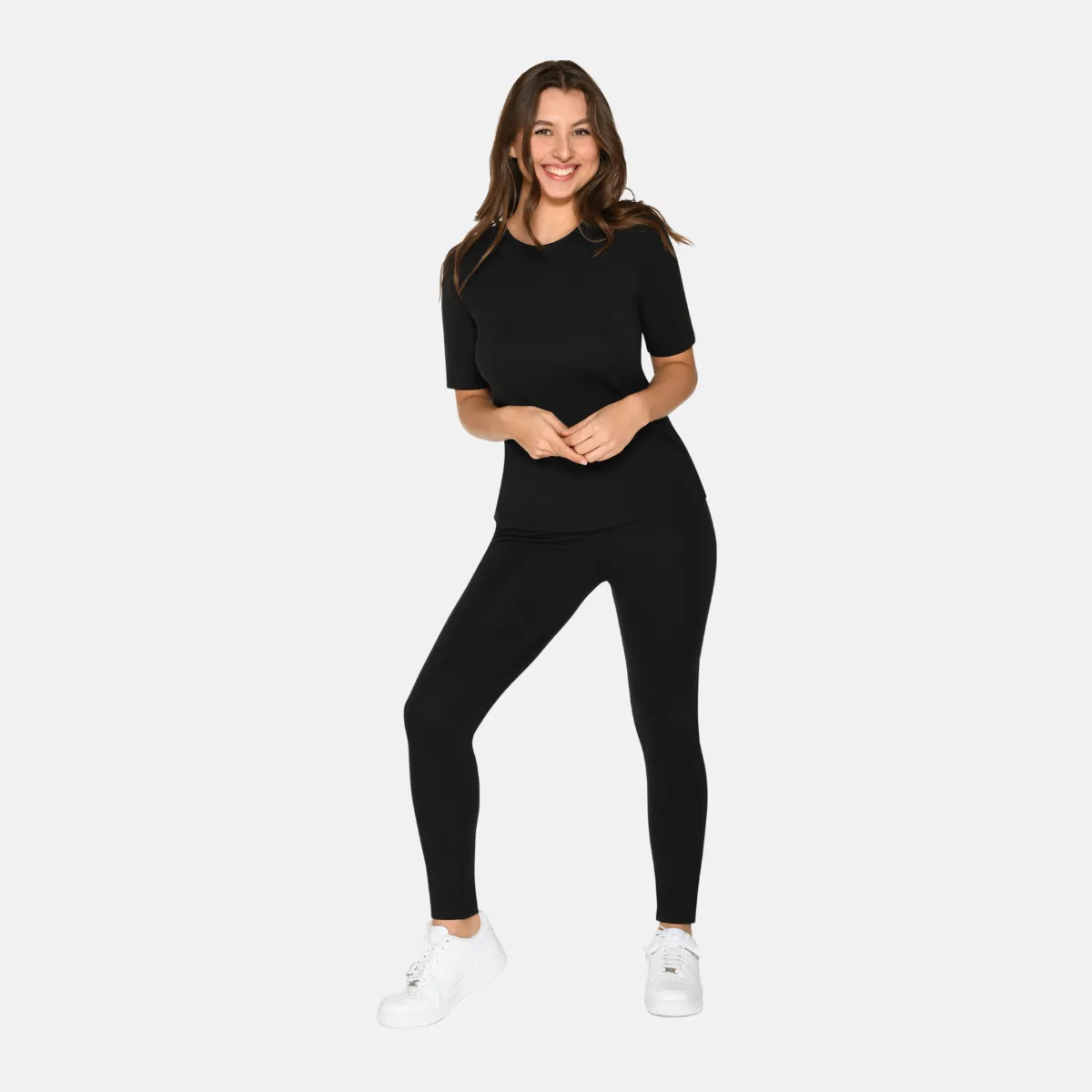 2-Pak Bambus T-shirt i Slim Fit - Sort