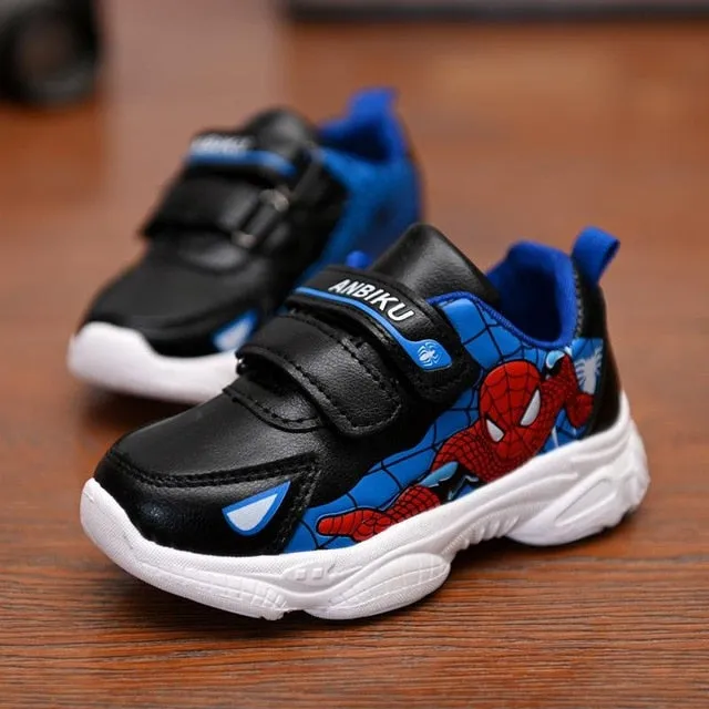 2020 New Spring And Autumn Boys And Girls Cartoon Spider-man Sneakers Children Fashion Sneakers Fashion Student Travel Shoes