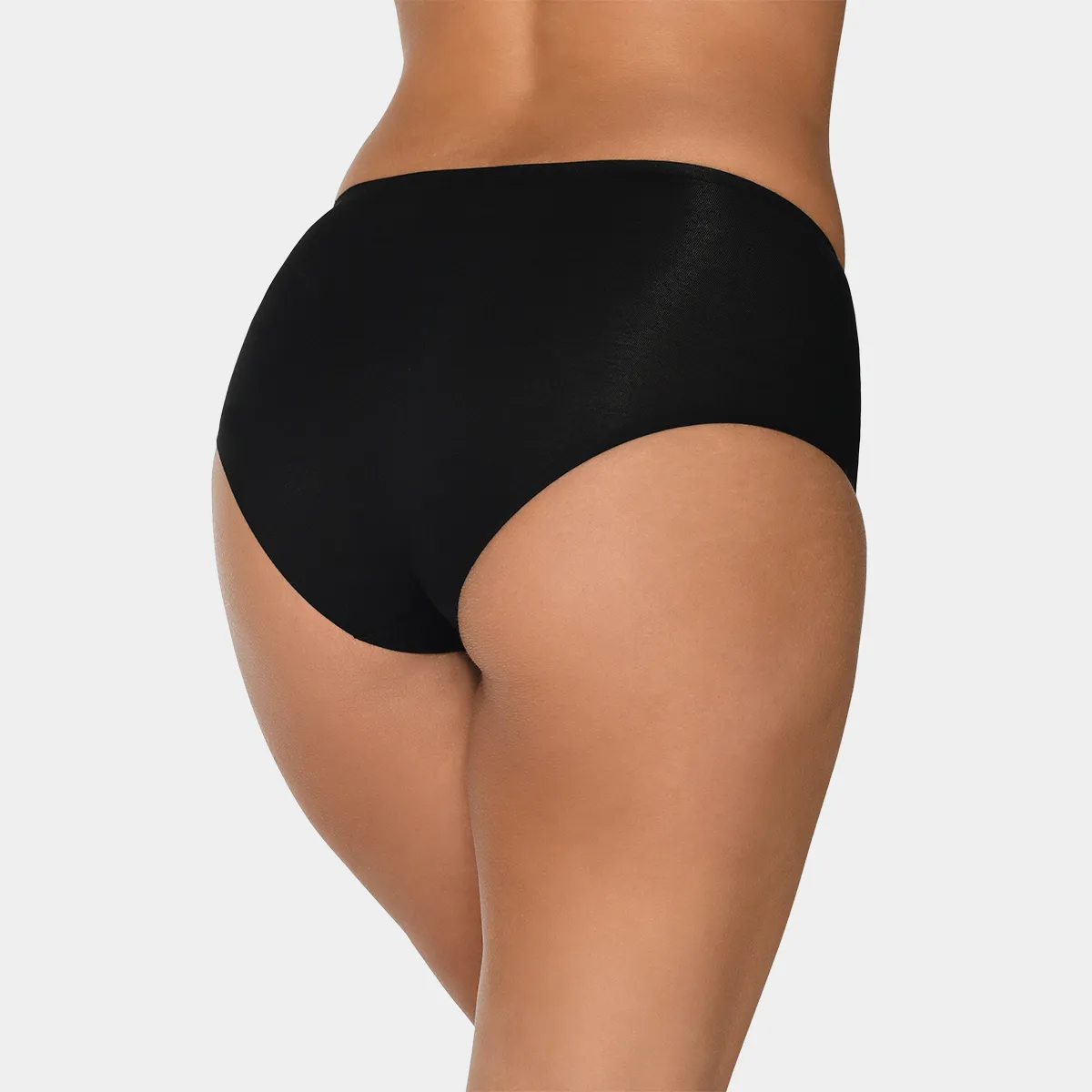 3 pak Bambus maxi trusse - sort-hvid-nude
