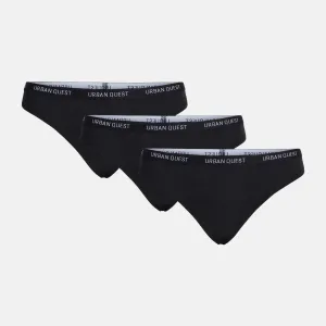 Bambus g-streng 3 pak - sort