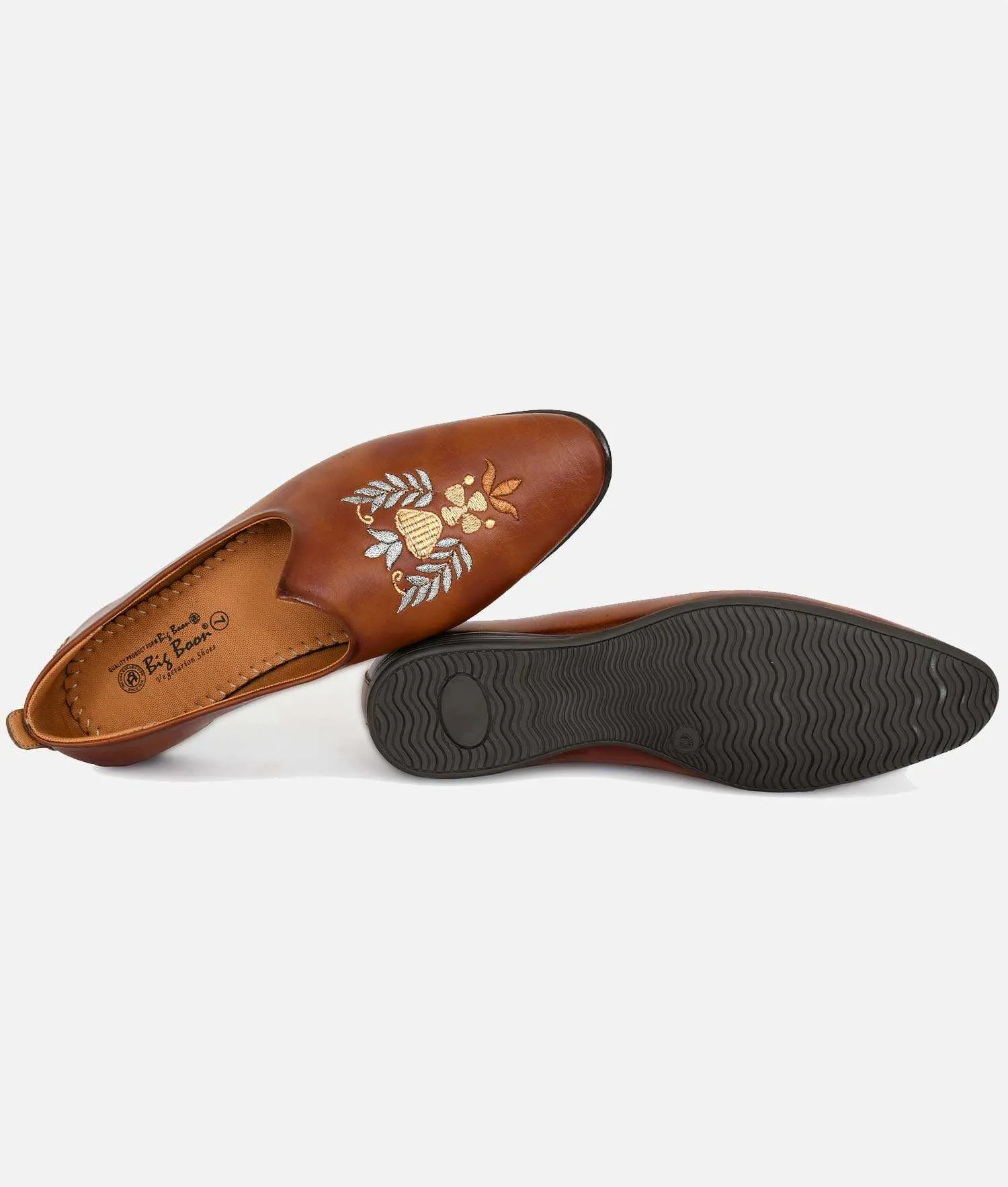 Big Boon Men's Ethnic Shoes  Embroider/ Zardozi Style