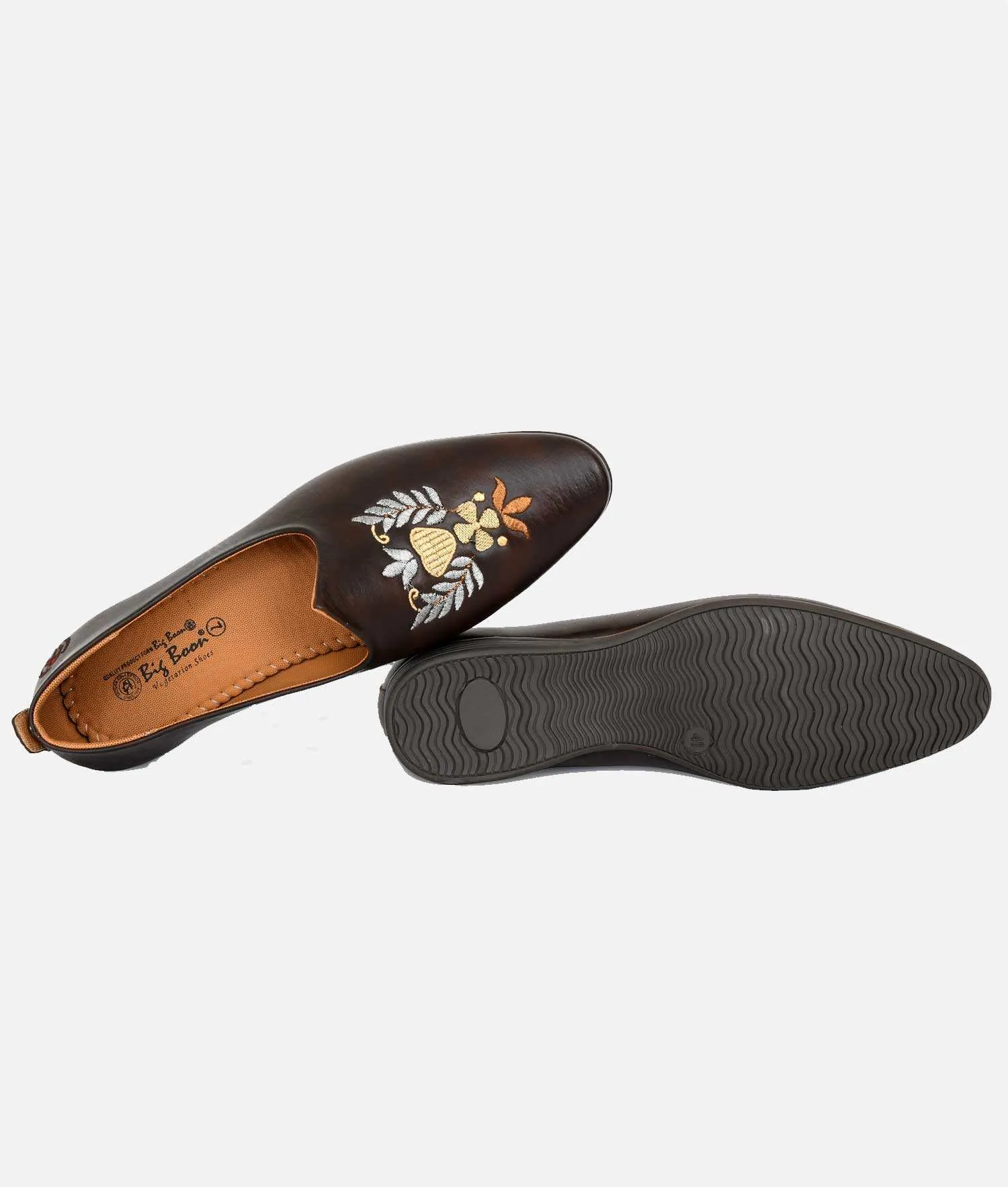 Big Boon Men's Ethnic Shoes  Embroider/ Zardozi Style