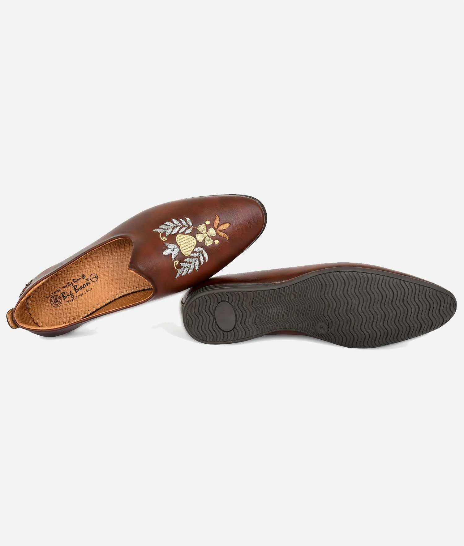 Big Boon Men's Ethnic Shoes  Embroider/ Zardozi Style