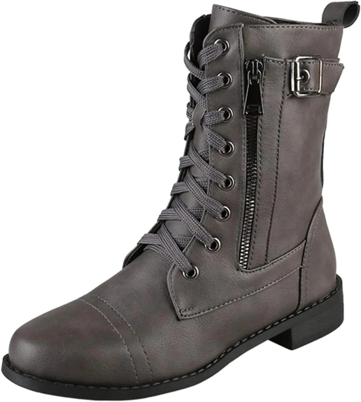 Combat Boots Womens Ankle Black Ankle Booties for Women Women's Ankle Boots Hiking Boot Laces Men Soft Sole Fashion Closed Toe Wide Fit Available