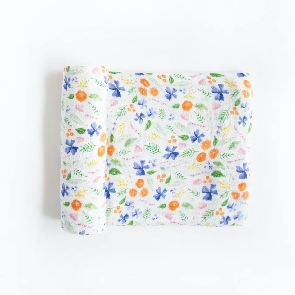 Cotton Muslin Swaddle (Mountain Bloom)