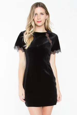 Didion Lace Velvet Dress