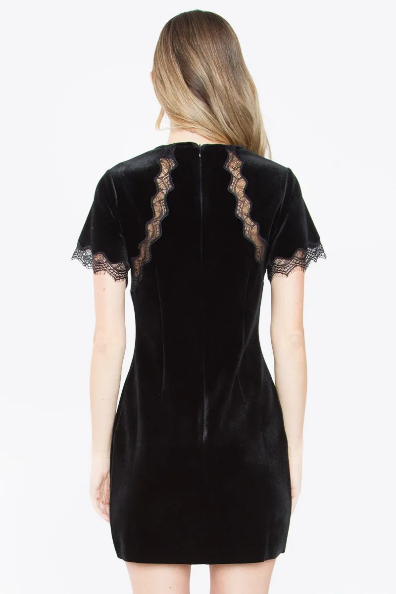 Didion Lace Velvet Dress