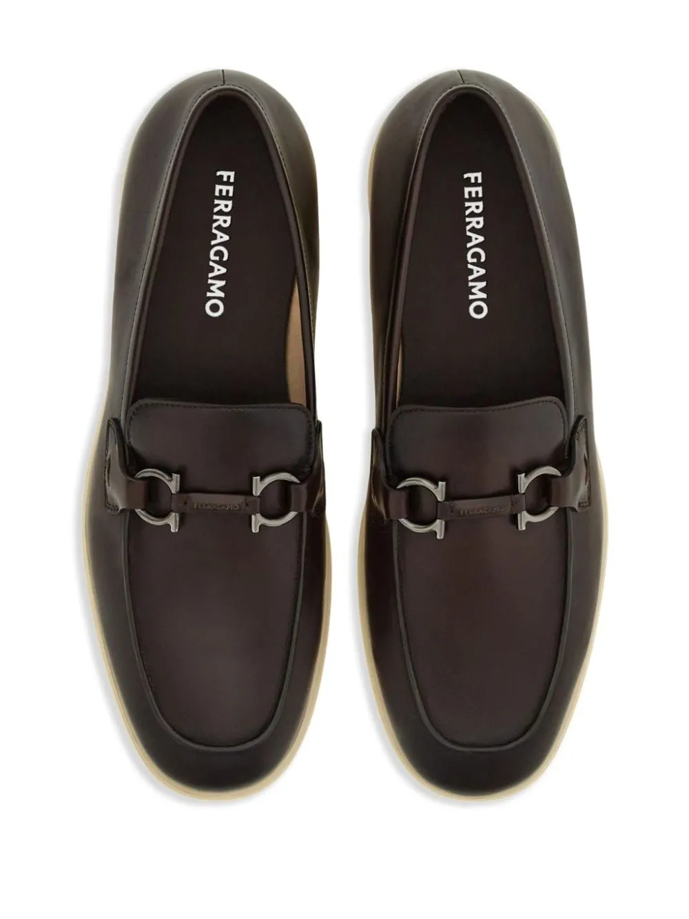 Gancini leather loafers<BR/><BR/>
