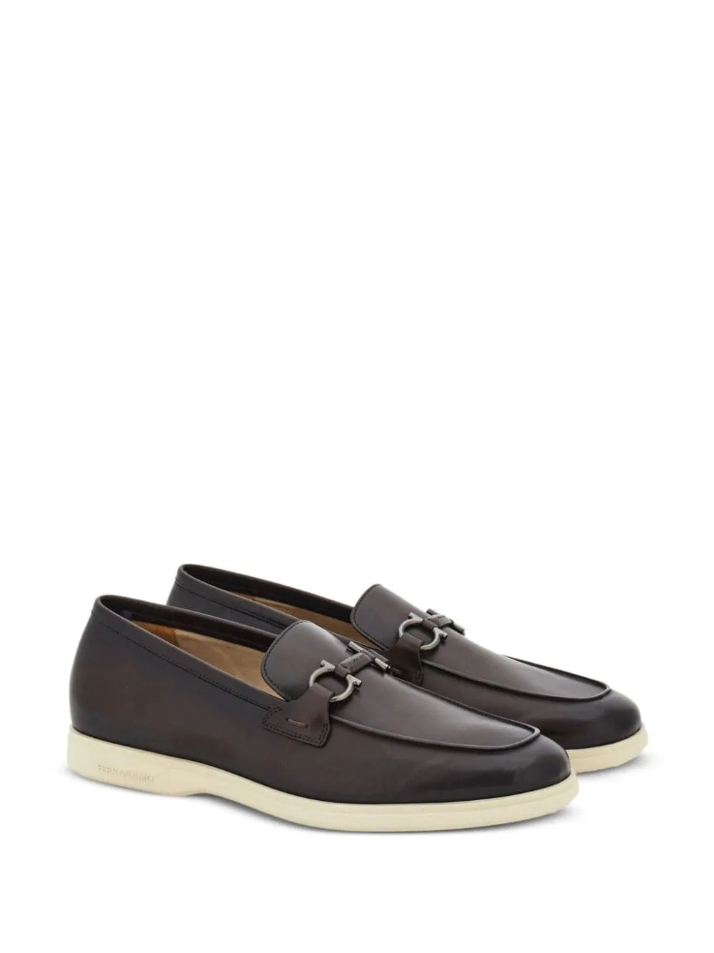 Gancini leather loafers<BR/><BR/>