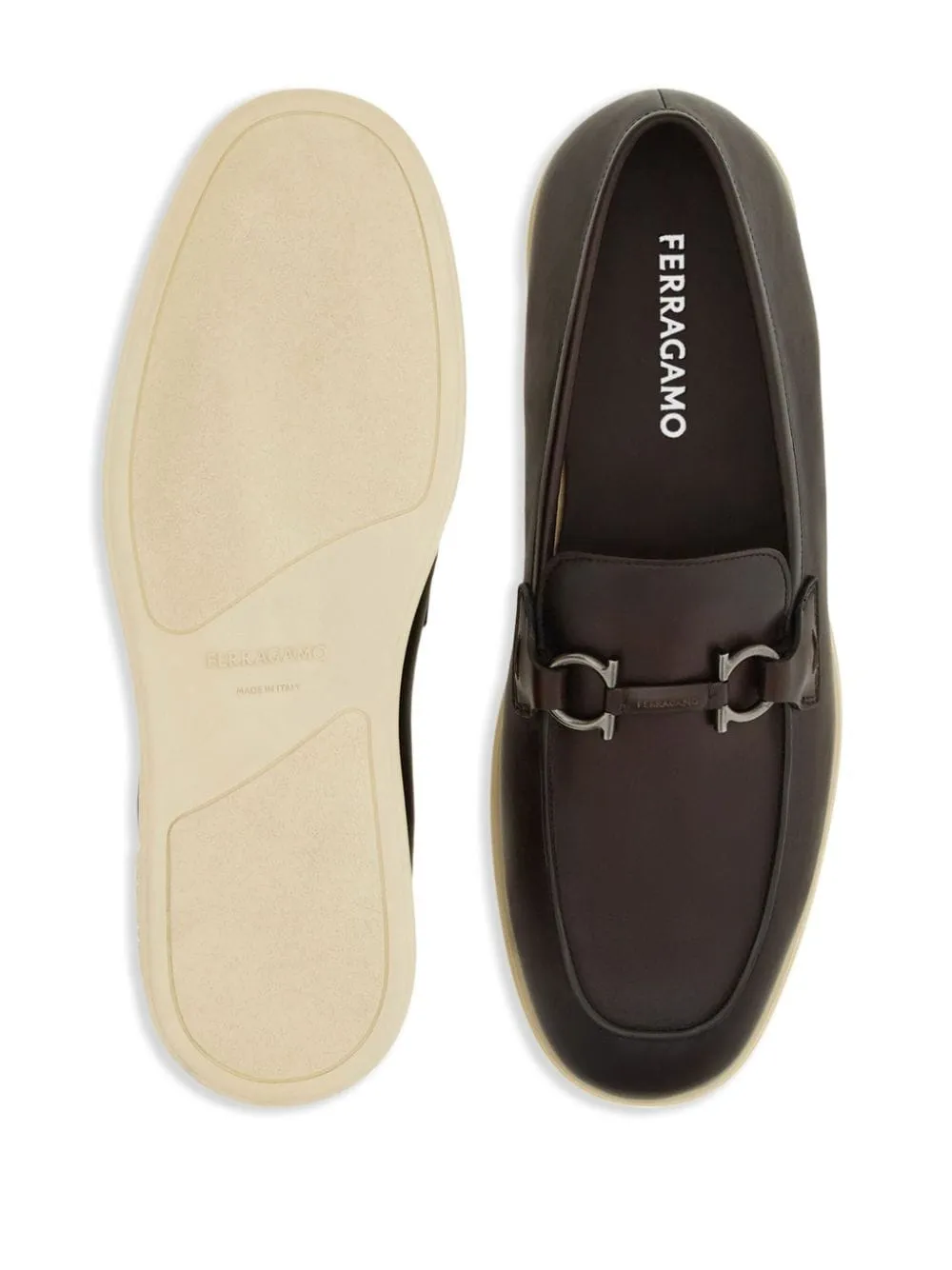 Gancini leather loafers<BR/><BR/>