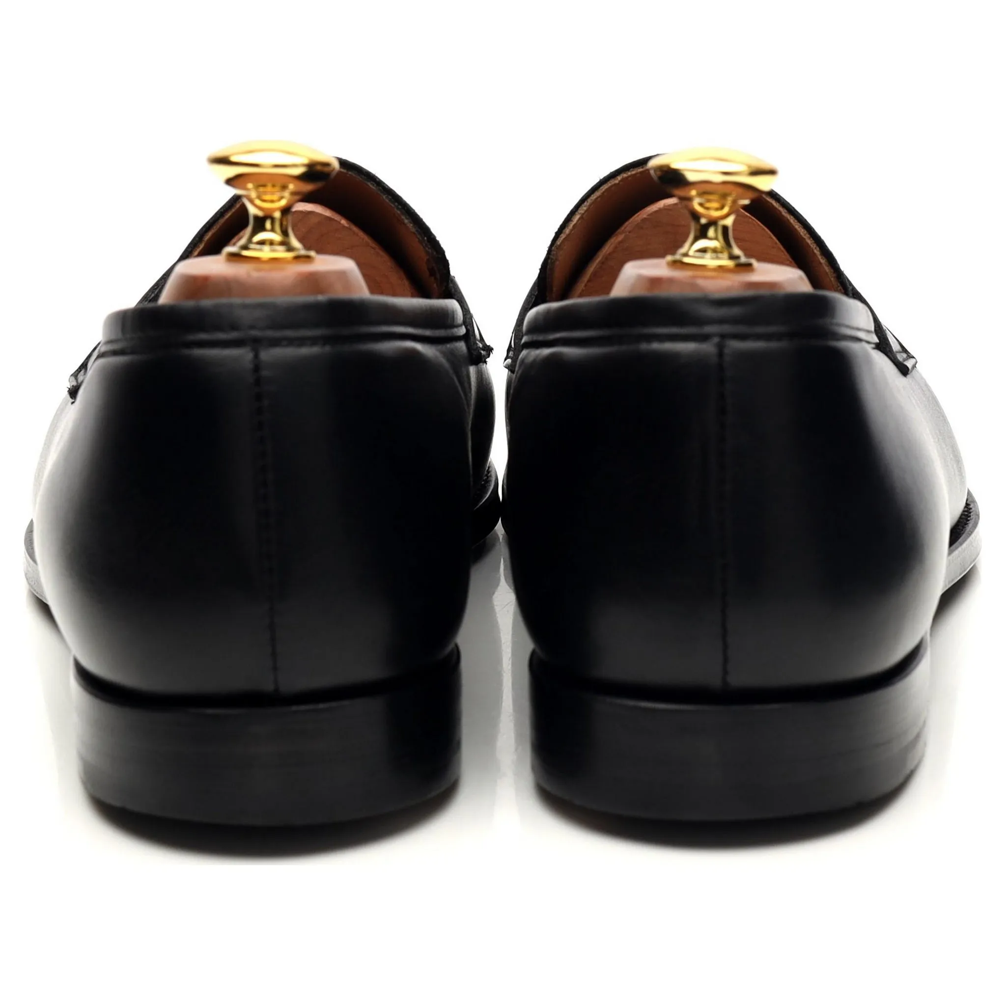 'Grantham 2' Black Leather Loafers UK 10 E