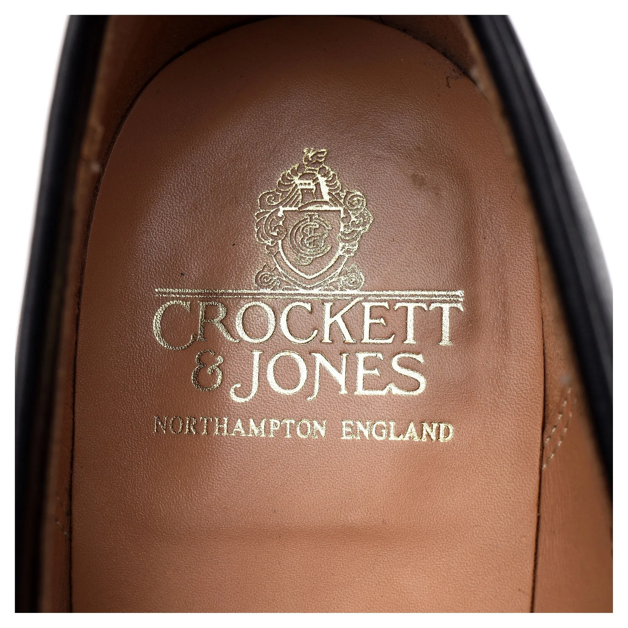 'Grantham 2' Black Leather Loafers UK 10 E