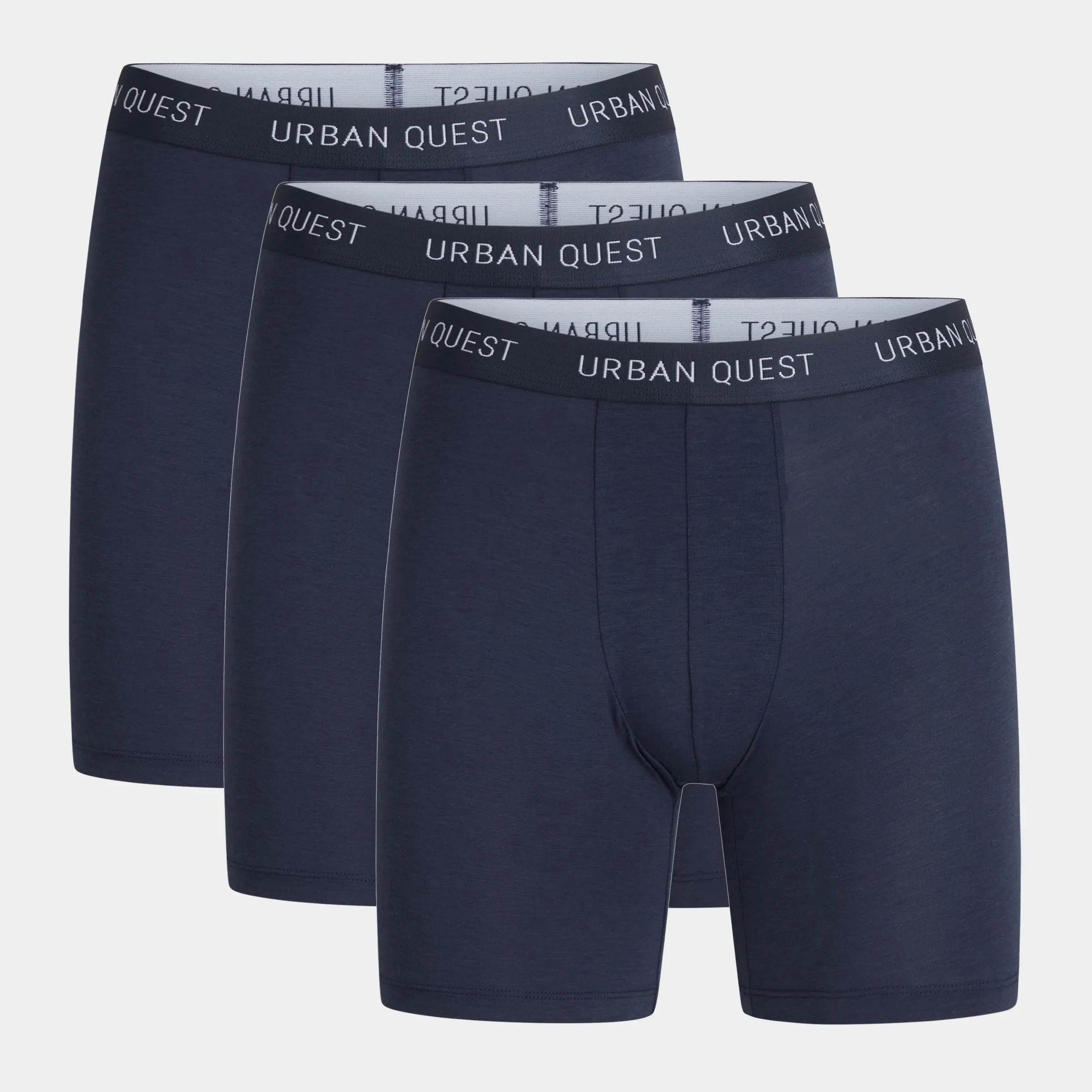 Navy bambus underbukser med lange ben - 3 pak