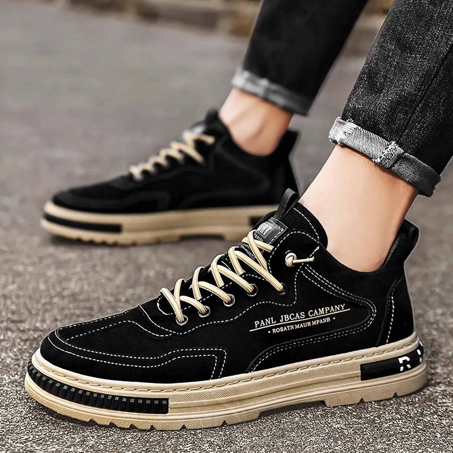Non Slip Work Shoes For Men Fashion Walking Sneakers Kitchen Chef Shoe Comfortable Leather Casual Sneaker Cases for Men Soft