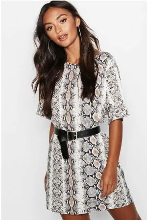 Petite Robe Oversized - Imprim serpent