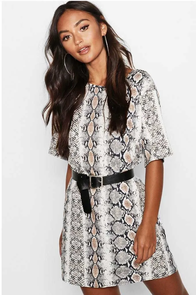Petite Robe Oversized - Imprim serpent