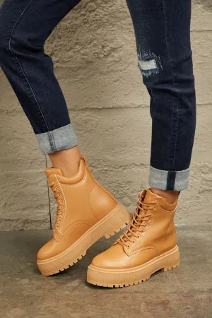 Shes Amazing Platform Combat Boots