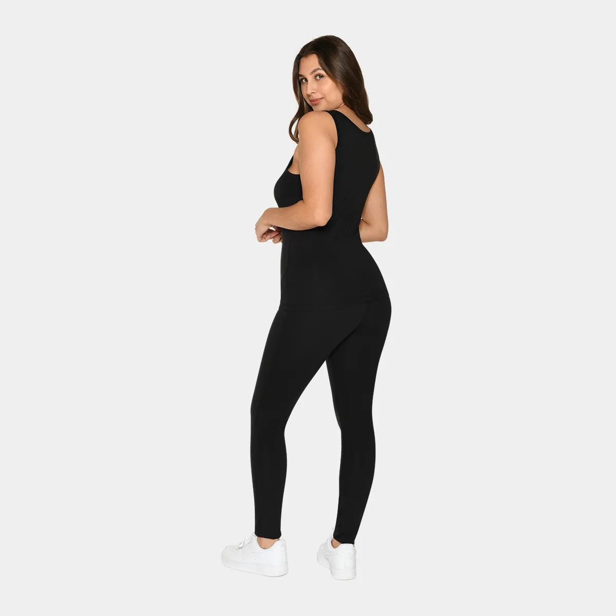 Sort bambus rib tank top
