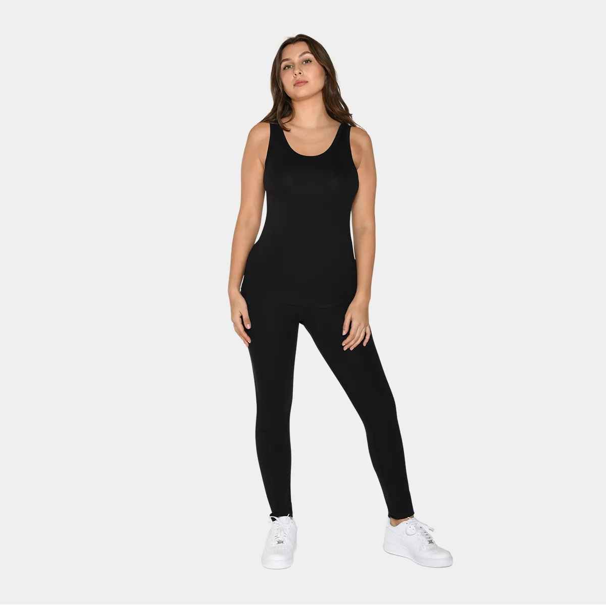 Sort bambus rib tank top