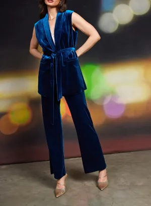 Women's Velvet Vest with matching pants set