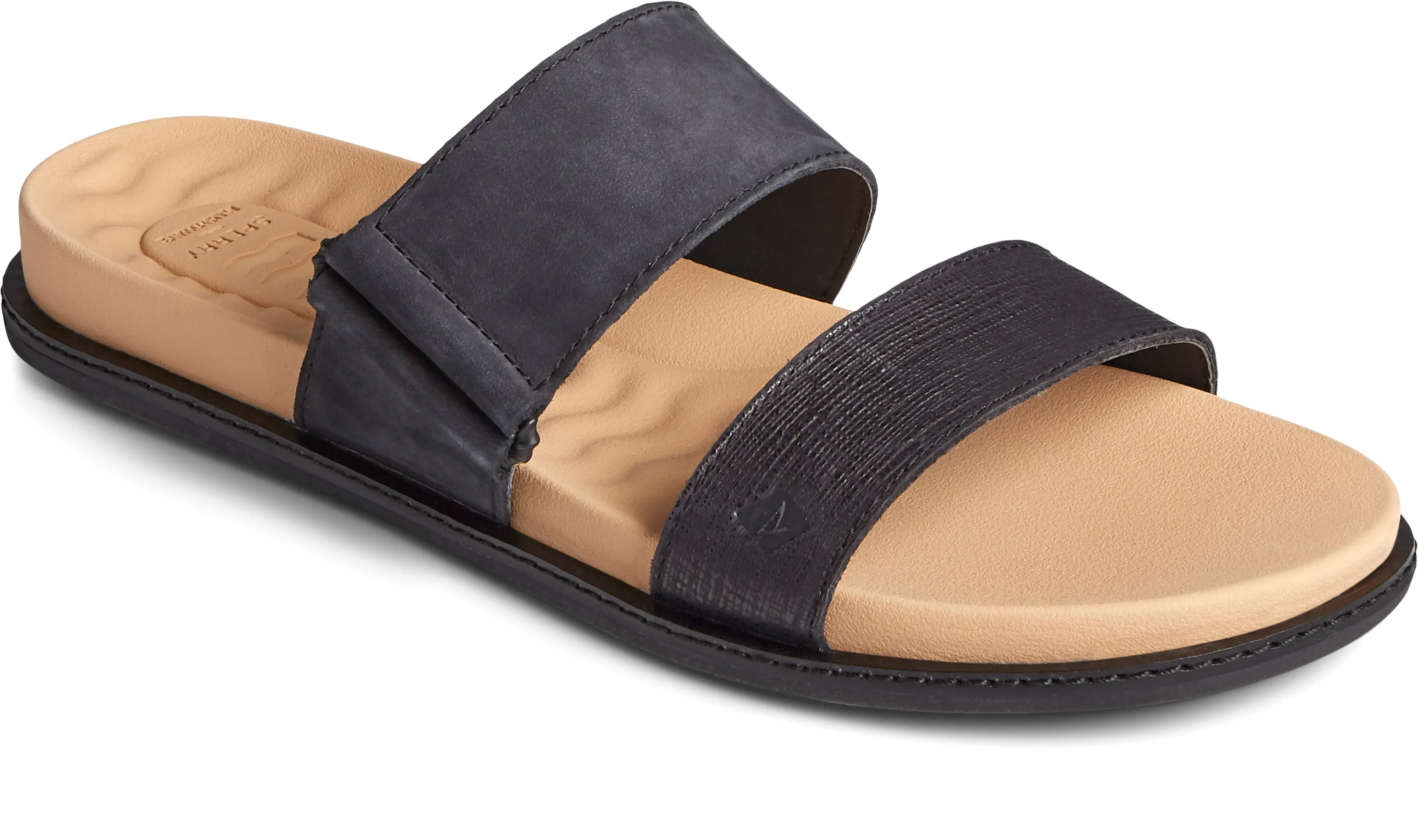 Women's Waveside PLUSHWAVE Slide Black Sandal (STS86099)